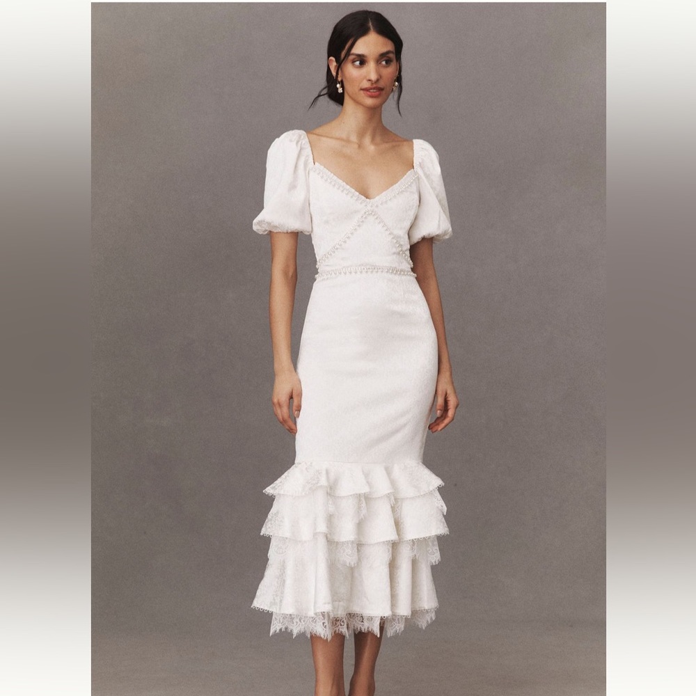 V. Chapman Cynthia Ruffle Midi dress - NWT - Size 8
